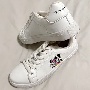 Mickey & Minnie White Sneakers